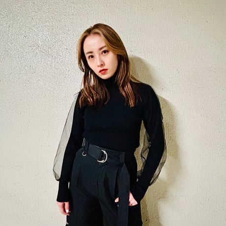 tulle Turtleneck knit