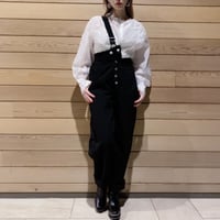 【i∀ri 】One shoulder black denim