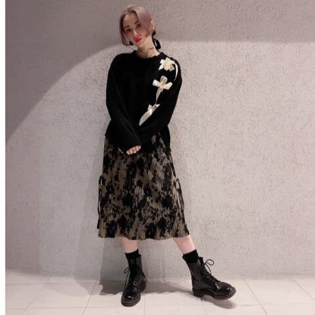 【i∀ri 】ribbon mix knit