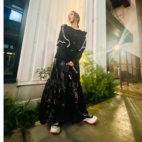 【i∀ri 】X frill cardigan