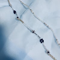 【i∀ri 】Beads accessory silver flower