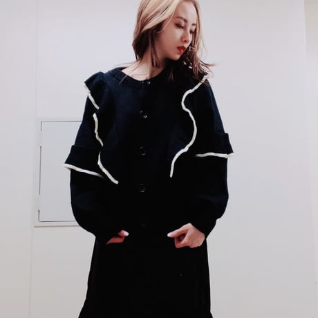 【i∀ri 】X frill cardigan