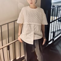 【i∀ri 】Layered gather shirt
