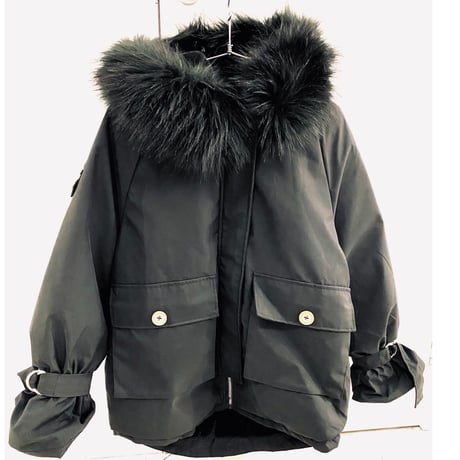【i∀ri 】Mat black downcoat