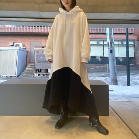 【i∀ri 】Bicolor flare dress