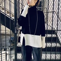 【i∀ri 】By color knit tunic