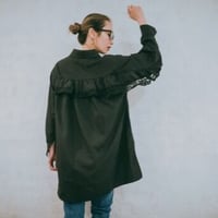 【i∀ri 】 Back lace frill shirt