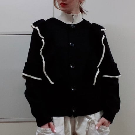 【i∀ri 】X frill cardigan