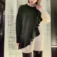 [i∀ri 】Frill knit tunic