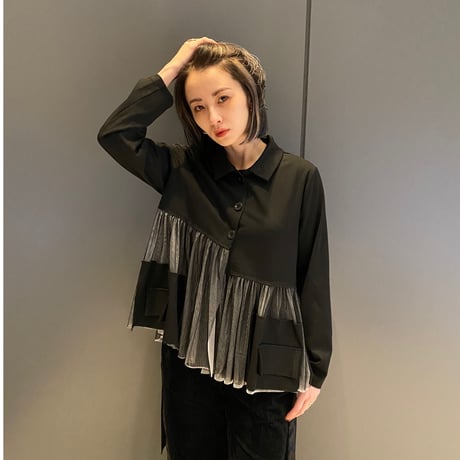 【i∀ri 】See-through layered shirt