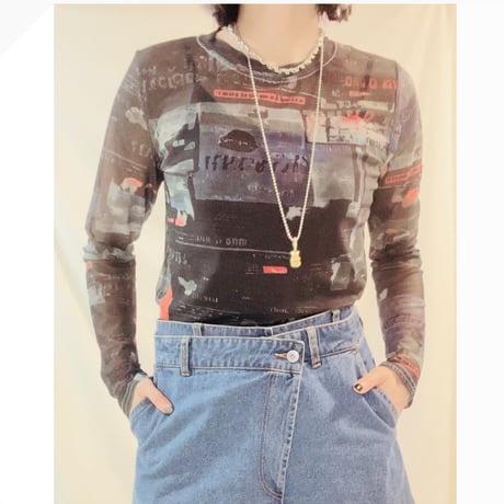 print sheer tops