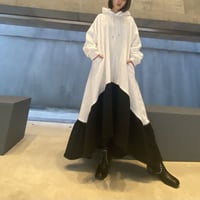 【i∀ri 】Bicolor flare dress
