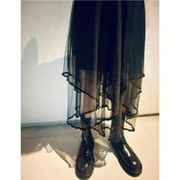 【i∀ri 】Black Tulle skirt