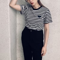 【i∀ri 】One love border tee