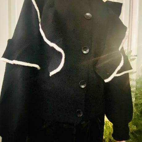 【i∀ri 】X frill cardigan
