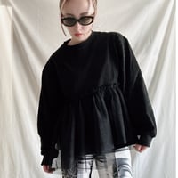 peplum tulle design tops