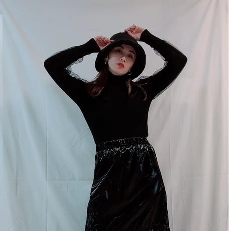tulle Turtleneck knit
