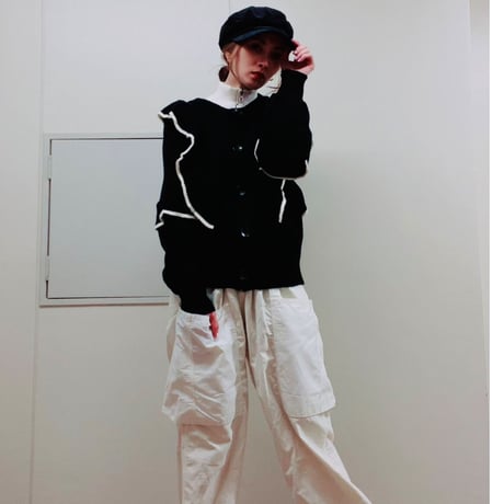 【i∀ri 】X frill cardigan