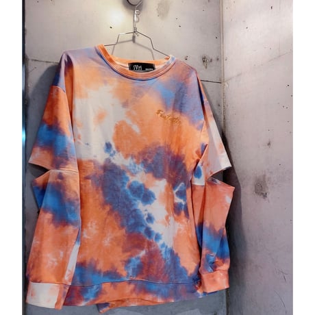 【i∀ri 】Blood orange tiedye sweat