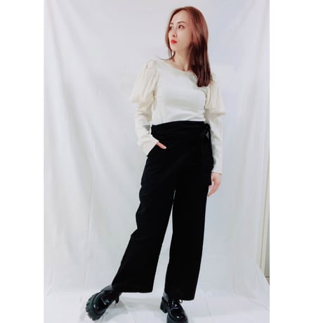Linen high waist pants