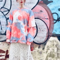 【i∀ri 】Blood orange tiedye sweat