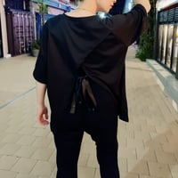 【i∀ri 】Layered ribbon tee