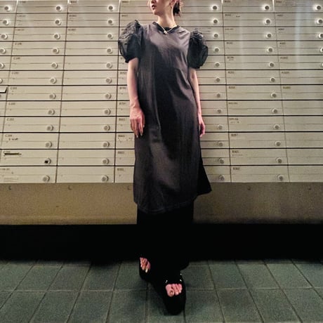 【i∀ri 】Layered gray one-piece