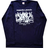 切腹ピストルズ  long  t-shirt / navy