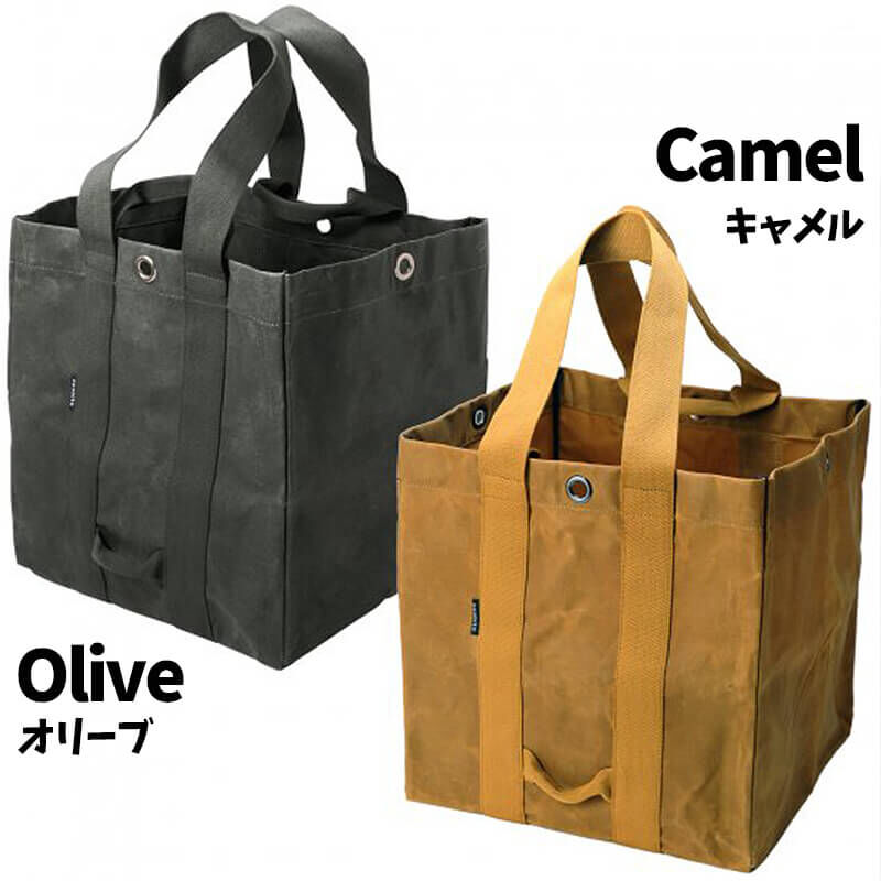 薪ケース 防水 帆布 大容量 ツールバック キャンプ パラフィン加工 薪