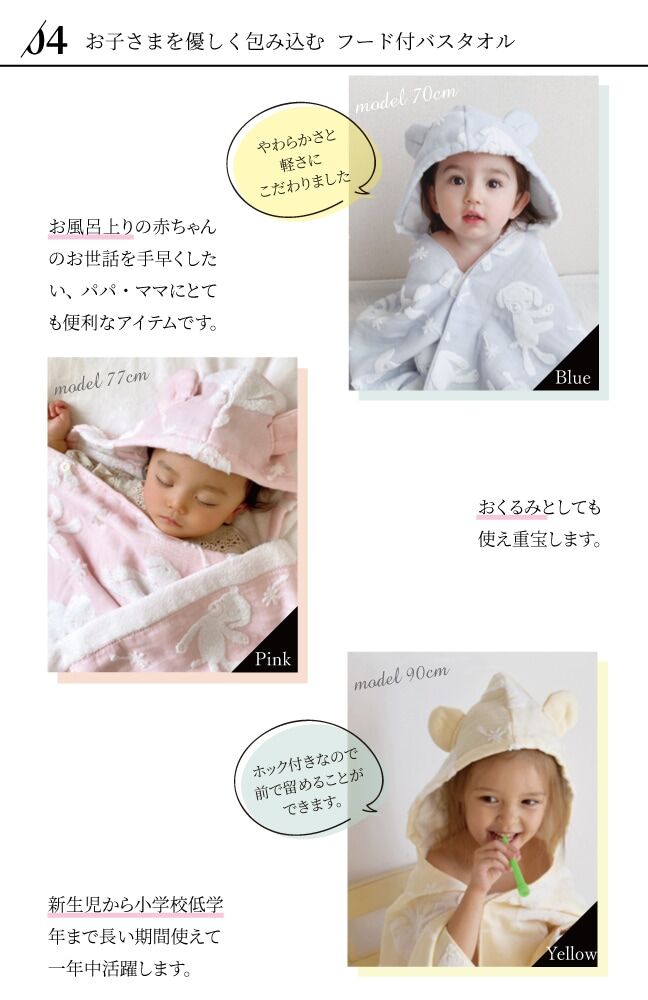 コンテックス mama's select フード付バスタオル マカロン