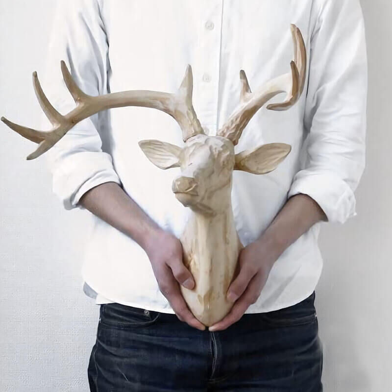 amabro アマブロ WOOD ANIMAL HEAD ウッドアニマルヘッド Deer amabro アマブロ WOOD ANIMAL HEAD ウッドアニマルヘッド Deer