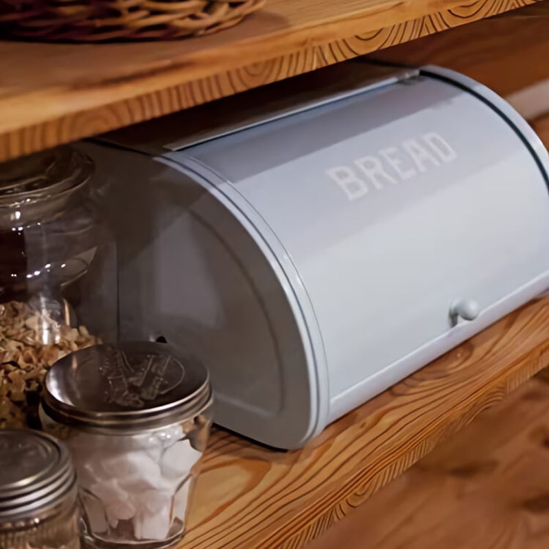 Homestead ローラートップブレッド缶S ブルー パンケース 調味料 収納