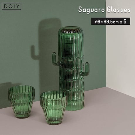 DOIY ドーイ Saguaro Glasses サワログラス グラス6個セット サボテン インテリア おしゃれ プレゼント