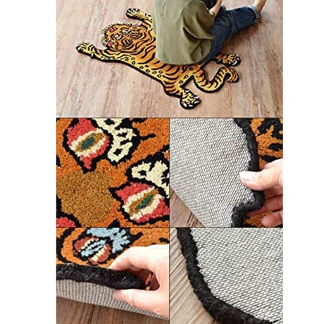DETAIL Tibetan Tiger Rug / Small” チベタンタイガーラグ スモール 厚さ 1.8 アクセントラグ ラグ マット タイガー