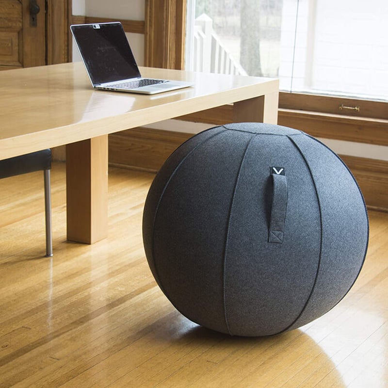 バランスボール ブラウン 合皮レザー Vivora 山崎実業 - メルカリ