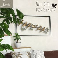 彩か(Saika）Wall Deco ブロンズ 6 Birds ウォールデコレーション アイアン 小鳥 インテリア CIL-92