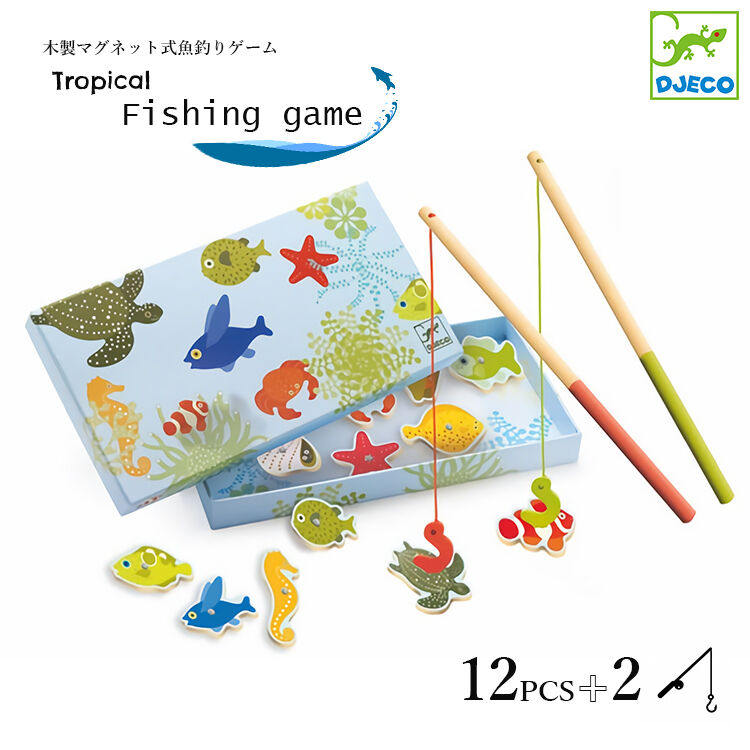 DJECO ゲーム DJECO ジェコ トロピカル フィッシングゲーム 木製 パズル 知育