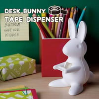 QUALY(クオリー) DESK BUNNY TAPE DISPENSER デスクバニー テープディスペンサー ホワイト セロハンテープ マスキングテープ テープカッター テープ台 うさぎ