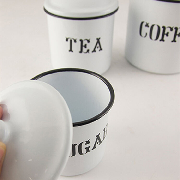 Homestead ホーロー キャニスターセット ホワイト キャニスター HS1151