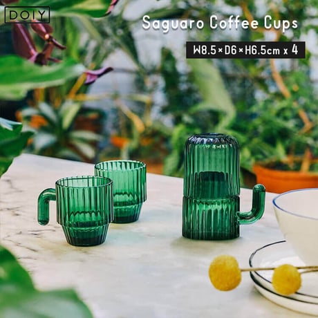 DOIY ドーイ Saguaro Coffee Cups サワロコーヒーコーヒーカップ4個セット サボテン インテリア おしゃれ プレゼント