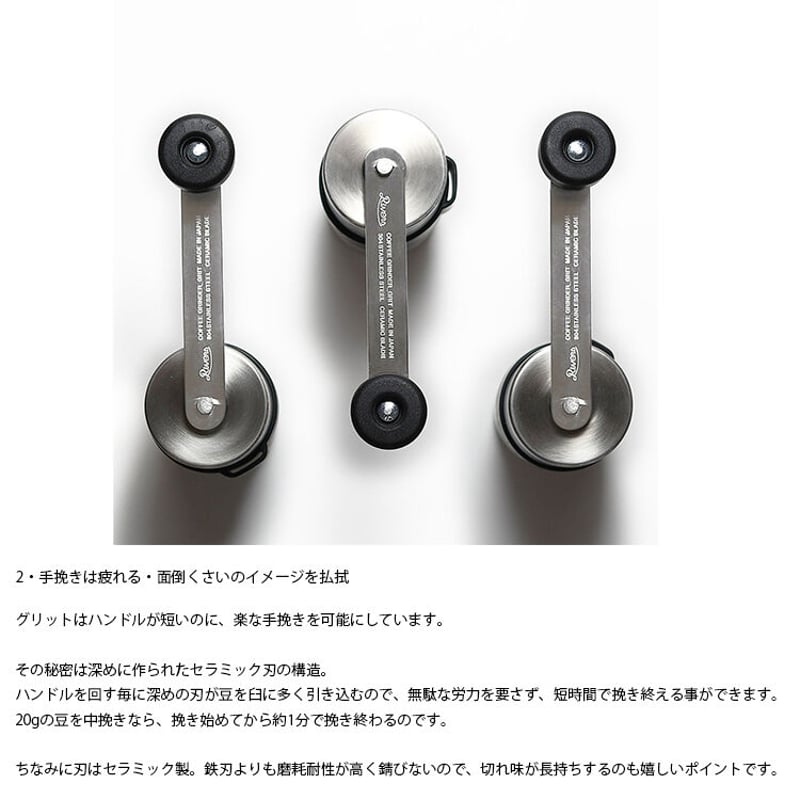 リバーズ) RIVERS コーヒーグラインダー グリット GRITSV コーヒー沼に