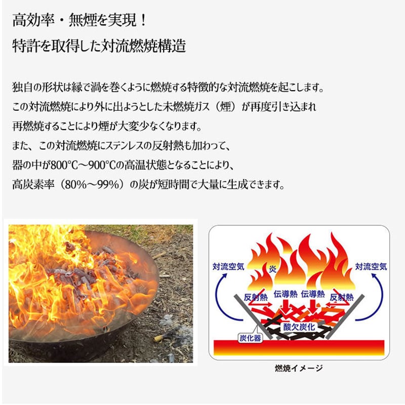MOKI モキ製作所 無煙炭化器 M100【炭作り】 | YokaNoOtomo MOKI モキ製作所 無煙炭化器 M100【炭作り】 | YokaNoOtomo