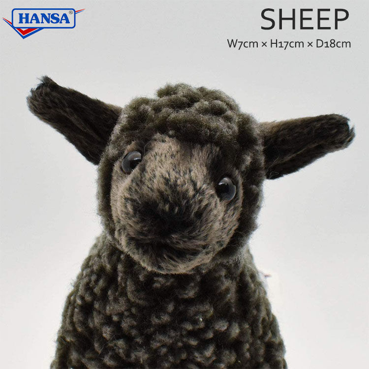 HANSA ハンサ クロヒツジ 仔 4561 羊 子羊 リアル ぬいぐるみ 動物 愛らしい プレゼント アニマル