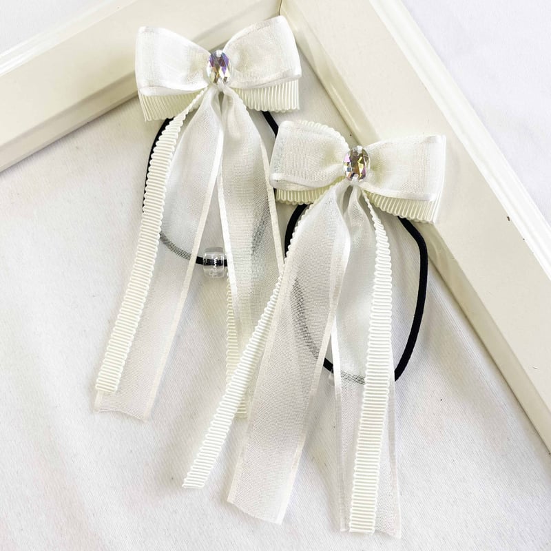 ロングリボンヘアゴム 白 | SaintFarm セント・ファーム