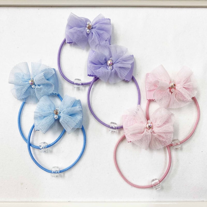 チュールリボンヘアゴム ピンク | SaintFarm セント・ファーム  