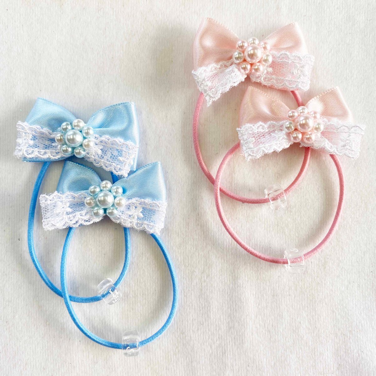 再販15【ティファニーブルー】ナチュラルリボン♡ヘアゴム
