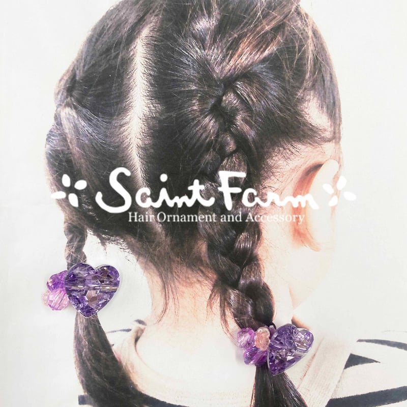 グラデハートヘアゴム 紫 | SaintFarm セント・ファーム