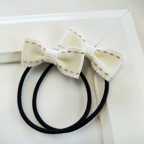 シンプルミニゴム　オフホワイトステッチ