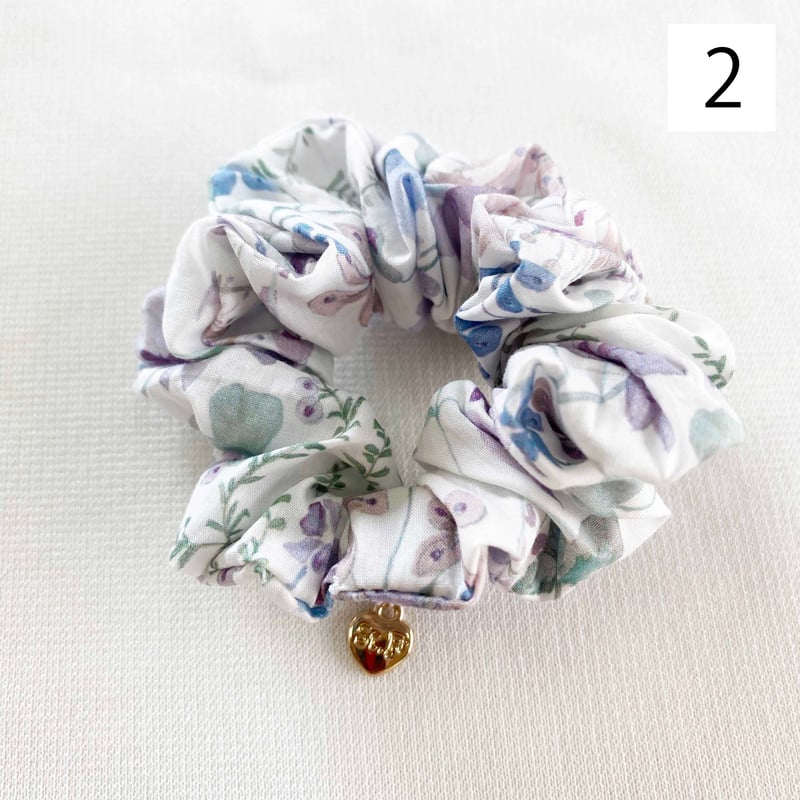 リバティプリントシュシュ パープル系 | SaintFarm セント・ファーム