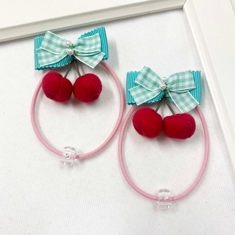 ミントチェリーヘアゴム